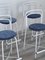 Metal and Fabric Stools, Set of 4 3