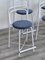 Metal and Fabric Stools, Set of 4 4
