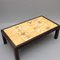 Vintage French Coffee Table with Leaf Motif Tiles by Roger Capron, 1970s 5
