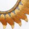 Specchio Sunburst vintage in metallo dorato con motivo a foglie, Spagna, anni '70, Immagine 14