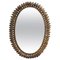 Vintage Spanish Gilt Metal Sunburst Mirror, 1960s 1