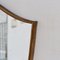 Vintage Italian Wall Mirror with Brass Frame in the style of Gio Ponti, 1950s 12