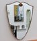 Vintage Italian Wall Mirror with Brass Frame in the style of Gio Ponti, 1950s 2