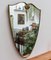 Miroir Mural Vintage avec Cadre en Laiton dans le style de Gio Ponti, Italie, 1950s 3