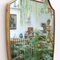Mid-Century Italian Wall Mirror with Brass Frame, 1950s, Image 6
