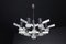 Chandelier with Chrome and Aluminium Fixture attributed to Gaetano Sciolari, Italy, 1970s, Image 10