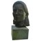 Busto de mujer joven sobre bloque de pizarra, años 60, Imagen 1