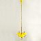 Italian Three-Arm Chandelier in Yellow Metal with Opaline Glass Cones, 1950s, Image 13