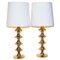 Vintage Brass Table Lamps attributed to Elit Ab, Sweden, 1960s, Set of 2 1