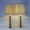 Vintage Brass Table Lamps attributed to Elit Ab, Sweden, 1960s, Set of 2 3