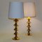 Vintage Brass Table Lamps attributed to Elit Ab, Sweden, 1960s, Set of 2 4