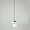 Mid-Century French Opaline Glass Pendant Light, 1950s, Image 5