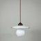 Mid-Century French Opaline Glass Pendant Light, 1950s 6