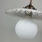 Mid-Century French Opaline Glass Pendant Light, 1950s 9