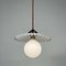 Mid-Century French Opaline Glass Pendant Light, 1950s, Image 4