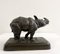 Escultura de rinoceronte de bronce atribuida a Antonio Amorgasti, 1928, Imagen 3