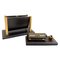 Mid-Century Letter Holder and Calendar in Leather, Delvaux, Belgium, 1970s, Set of 2 1