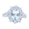 Aquamarine, Diamonds and Platinum Ring, 1970s, Image 2