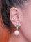 Aretes colgantes de perlas, esmeraldas, diamantes y oro rosa de 14 k, años 80. Juego de 2, Imagen 5