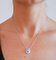 Collier pendentif saphirs, diamants et or blanc 18k 6