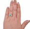 Emerald, Diamonds and 18 Karat White Gold Ring 4