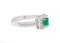 Emerald, Diamonds and 18 Karat White Gold Ring 2