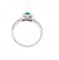 Emerald, Diamonds and 18 Karat White Gold Ring 3