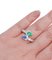 Emerald, Sapphire, Diamonds and 18 Karat White Gold Ring 6