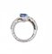 Emerald, Sapphire, Diamonds and 18 Karat White Gold Ring 4