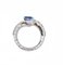 Emerald, Sapphire, Diamonds and 18 Karat White Gold Ring, Image 4