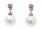 South-Sea Pearl, Rubies, Diamonds and 14 Karat White Gold Earrings, 1970s, Set of 2 3