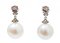 South-Sea Pearl, Rubies, Diamonds and 14 Karat White Gold Earrings, 1970s, Set of 2, Image 3