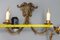 Apliques de dos luces con cabeza de carnero Palladio de metal dorado y madera dorada, años 60. Juego de 2, Imagen 20