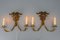 Palladio Gilt Metal and Giltwood Rams Head Two-Light Sconces, 1960s, Set of 2 8