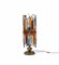 Floor Lamp in Wrought Iron and Hammered Glass from Longobard, 1970s 4