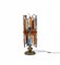 Floor Lamp in Wrought Iron and Hammered Glass from Longobard, 1970s, Image 4