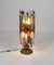 Floor Lamp in Wrought Iron and Hammered Glass from Longobard, 1970s, Image 9