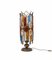 Floor Lamp in Wrought Iron and Hammered Glass from Longobard, 1970s 8