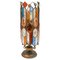 Floor Lamp in Wrought Iron and Hammered Glass from Longobard, 1970s 1