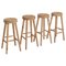 Mid-Century Pine Artists Stools in the style of Charlotte Perriand, Set of 4 1