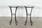 English Wrought Iron & Marbled Glass Side Tables, Set of 2 7