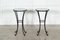 English Wrought Iron & Marbled Glass Side Tables, Set of 2 9