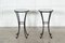 English Wrought Iron & Marbled Glass Side Tables, Set of 2, Image 9
