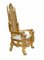 Hand Carved Gilt Throne Armchairs with Lions Heads, Set of 2, Image 3