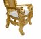 Hand Carved Gilt Throne Armchairs with Lions Heads, Set of 2 4