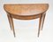 Demi Lune Walnut Console Tables in the Style of Adams, Set of 2 4