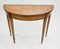 Demi Lune Walnut Console Tables in the Style of Adams, Set of 2 3