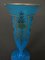 Vases Cornet Antiques en Opalin avec Fond Bleu et Rehauts de Doré, 1800s, Set de 2 10