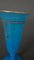 Antike Kornettvasen aus Opalglas mit blauem Hintergrund und vergoldeten Akzenten, 1800er, 2er Set 11