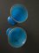 Vases Cornet Antiques en Opalin avec Fond Bleu et Rehauts de Doré, 1800s, Set de 2 6